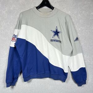 VTG 90s Apex One Proline NFL Dallas Cowboys Big Star Sweatshirt Line Wave MEDIUM